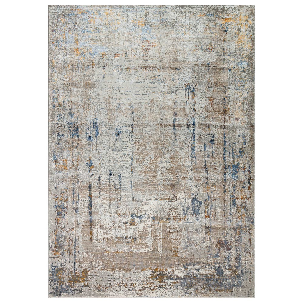 Dalia DAL06 Abstract Rugs in Beige Blue